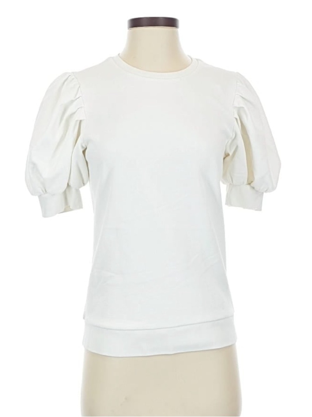 FRAME Puff Sleeve Cotton Sweatshirt/Tee Shirt XS - Picture 2 of 10